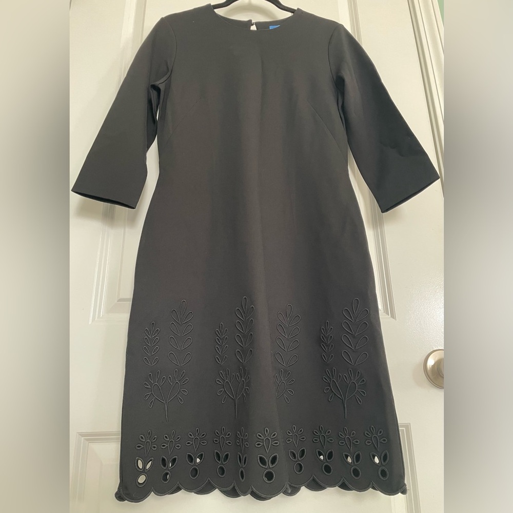 J McLaughlin Indira Black Dress Women Size Small Embroidered NWT $258